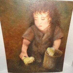 Vintage Oil Painting On Canvas Board, Signed By The Artist 20 x 16"